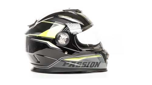Шлем мото интеграл "Hizer"В565(М)black\yellow"